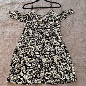 Express Floral Cold Shoulder Dress